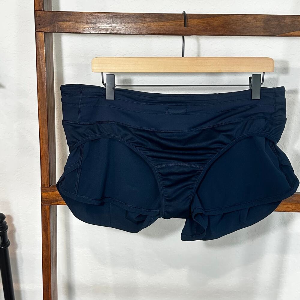Lululemon Navy Athletic Shorts Size 12 Women's Built-In Liner - Picture 10 of 10